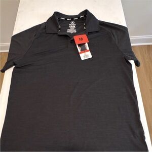 Hurley Men’s Dark Charcoal Polo Shirt - Black
